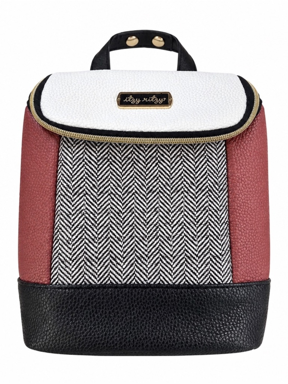 Itzy Ritzy‎ Two-Tone Herringbone Mini lunch/Bottle bag